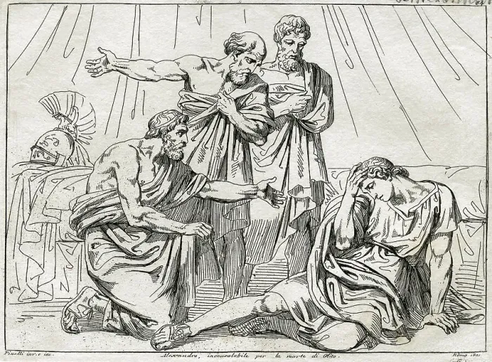 Framed Print : Illustration of a Depressed Alexander the Great