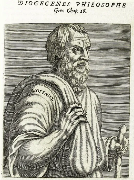 Framed Print : Illustration Of Diogenes Walking Framed Print : Illustration Of Diogenes Walking