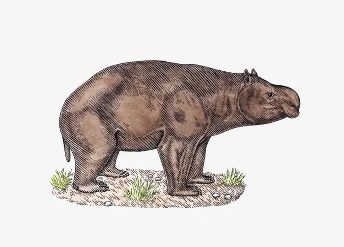 Framed Print : Illustration of Diprotodon Framed Print : Illustration of Diprotodon