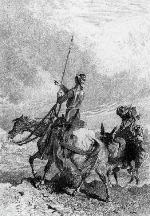 Framed Print : Illustration / Don Quixote;Men On Horses
