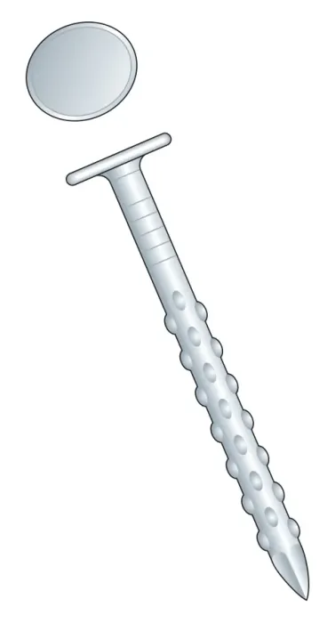 Framed Print : Illustration of drywall nail with round head
