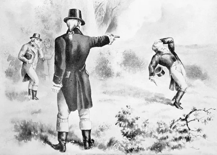 Framed Print : Illustration of the Duel Between Alexander Hamilton and Aaron Burr Framed Print : Illustration of the Duel Between Alexander Hamilton and Aaron Burr