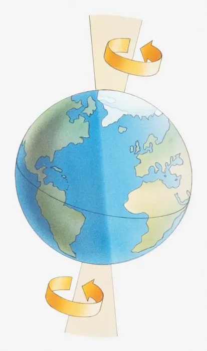 Framed Print : Illustration of the Earth spinning around its axis Framed Print : Illustration of the Earth spinning around its axis