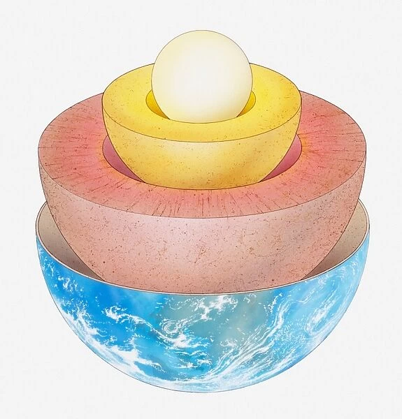 Illustration of the Earths layers