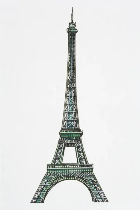 Framed Print : Illustration of the Eiffel Tower Framed Print : Illustration of the Eiffel Tower