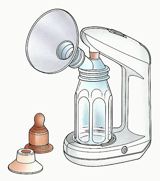 Illustration of electric breast pump