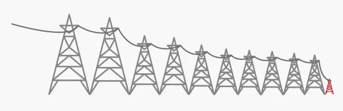 Framed Print : Illustration of electricity pylon
