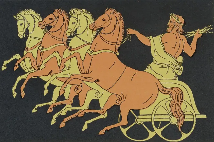 Framed Print : Illustration Entitled The Chariot of Zeus Framed Print : Illustration Entitled The Chariot of Zeus