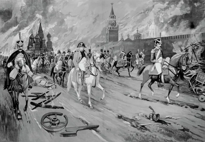 Framed Print : Illustration Entitled Napoleon's Retreat from Moscow Framed Print : Illustration Entitled Napoleon's Retreat from Moscow