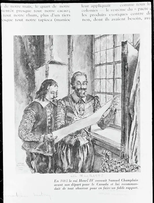 Framed Print : Illustration of Explorer Samuel Champlain Visiting Henry IV Framed Print : Illustration of Explorer Samuel Champlain Visiting Henry IV