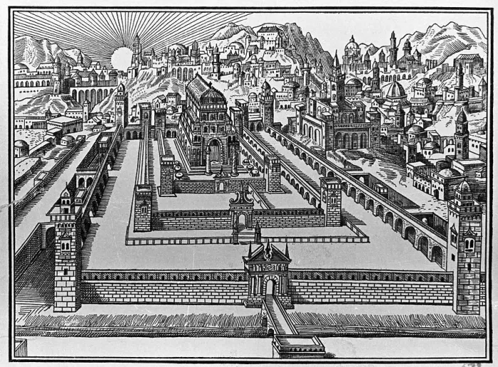 Framed Print : Illustration of the Exterior of Solomon's Temple Framed Print : Illustration of the Exterior of Solomon's Temple