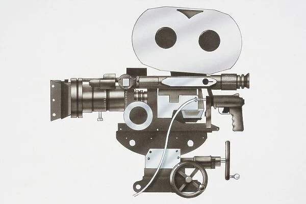 Illustration, film camera