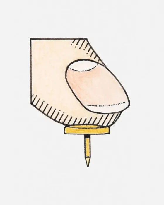 Framed Print : Illustration of a finger on push pin Framed Print : Illustration of a finger on push pin