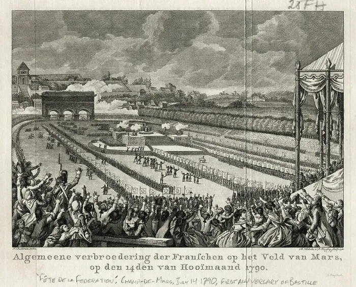 Framed Print : Illustration of First Bastille Day