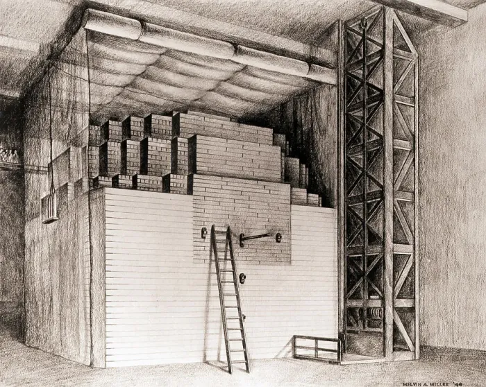 Framed Print : Illustration of First Nuclear Reactor Framed Print : Illustration of First Nuclear Reactor