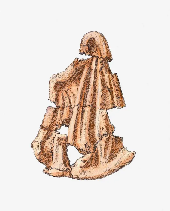 Framed Print : Illustration of fragments of Ancient Greek terracotta mould Framed Print : Illustration of fragments of Ancient Greek terracotta mould