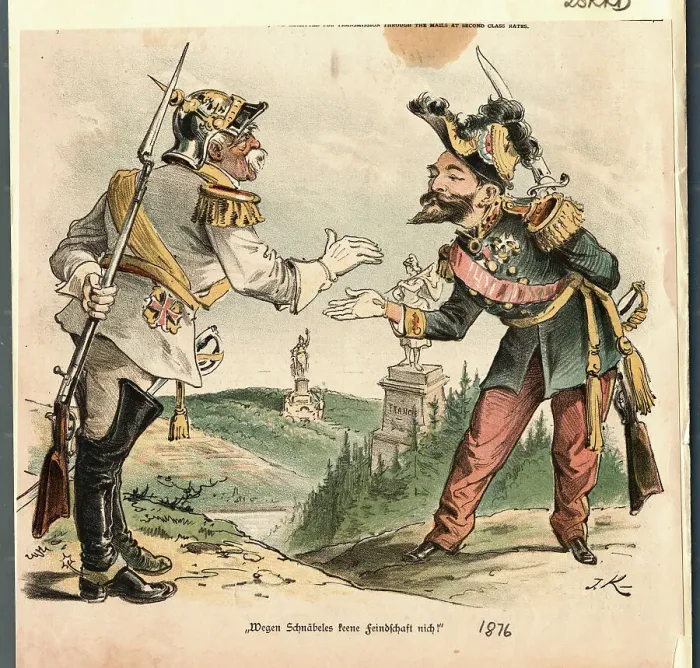 Framed Print : Illustration on France-Germany Views Framed Print : Illustration on France-Germany Views