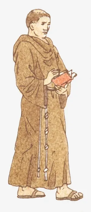 Framed Print : Illustration of a Franciscan monk Framed Print : Illustration of a Franciscan monk