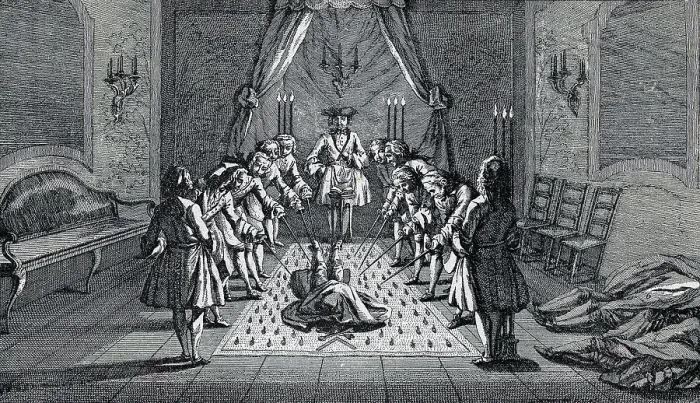 Framed Print : Illustration Of Freemasons Ceremony Framed Print : Illustration Of Freemasons Ceremony