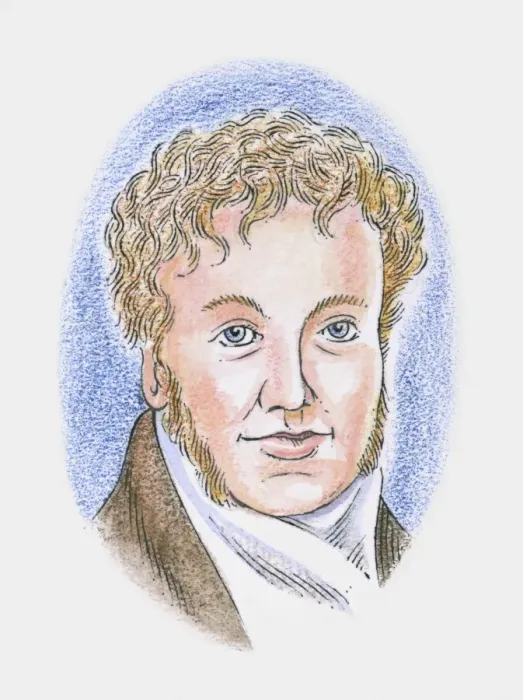 Framed Print : Illustration of French physicist and scientist Andre-Marie Ampere Framed Print : Illustration of French physicist and scientist Andre-Marie Ampere