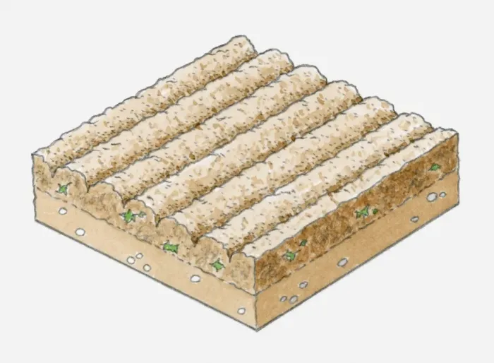 Framed Print : Illustration of furrows in soil after ploughing Framed Print : Illustration of furrows in soil after ploughing