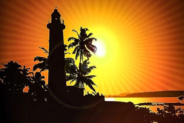 Illustration of Galle lighthouse