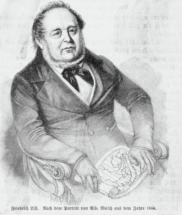 Framed Print : Illustration of Georg F. List in Suit Framed Print : Illustration of Georg F. List in Suit