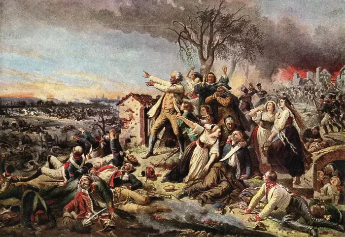 Framed Print : Illustration of German Battle Scene Framed Print : Illustration of German Battle Scene