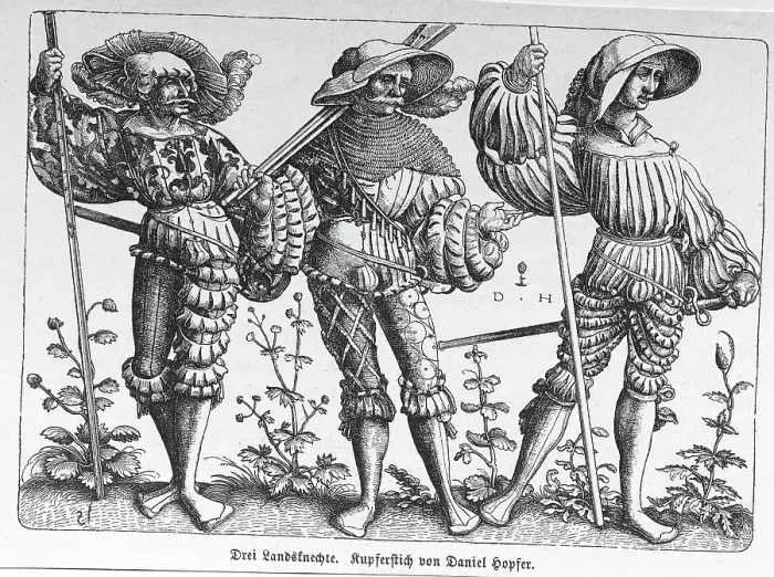 Framed Print : Illustration Of Three German Soldiers Framed Print : Illustration Of Three German Soldiers