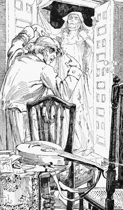 Framed Print : Illustration of Ghost Watching Man Framed Print : Illustration of Ghost Watching Man