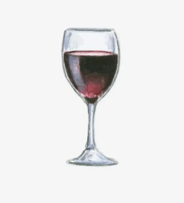 Framed Print : Illustration of a glass of red wine Framed Print : Illustration of a glass of red wine