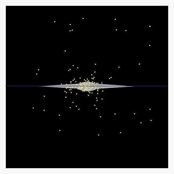 Illustration of globular cluster in halo of galaxy