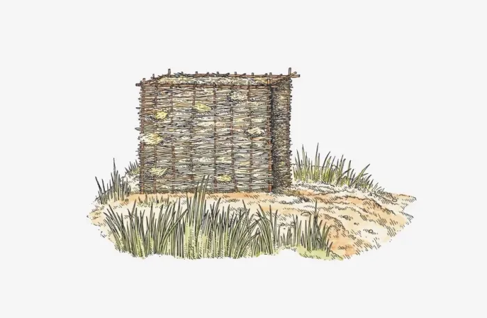 Framed Print : Illustration of grass shelter typical found in Nile valley of ancient Egypt Framed Print : Illustration of grass shelter typical found in Nile valley of ancient Egypt
