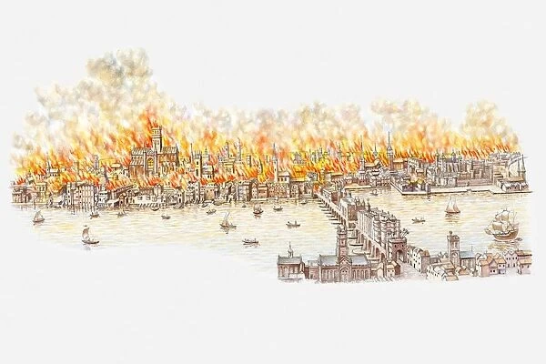 Illustration of Great Fire of London