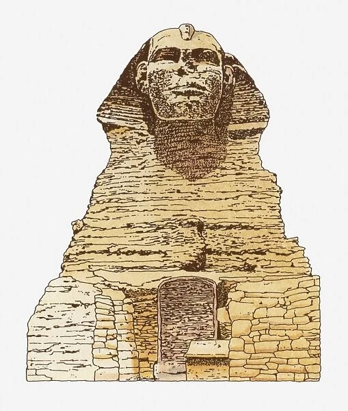 Illustration of the Great Sphinx of Giza