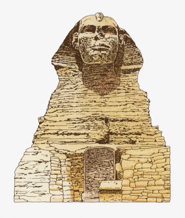 Framed Print : Illustration of the Great Sphinx of Giza Framed Print : Illustration of the Great Sphinx of Giza