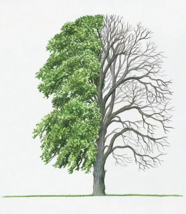 Framed Print : Illustration of green leaves and bare branches of Tilia cordata (Small-leaved Lime) Framed Print : Illustration of green leaves and bare branches of Tilia cordata (Small-leaved Lime)