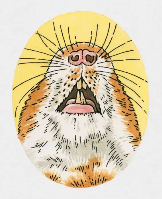 Framed Print : Illustration of guinea pig teeth Framed Print : Illustration of guinea pig teeth