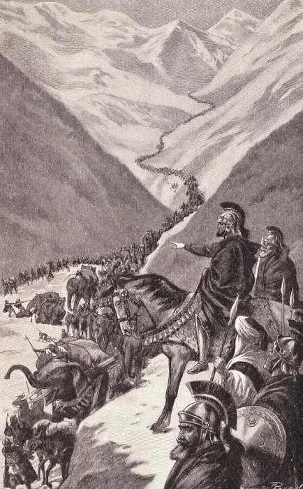 Framed Print : Illustration of Hannibal and His Army Framed Print : Illustration of Hannibal and His Army