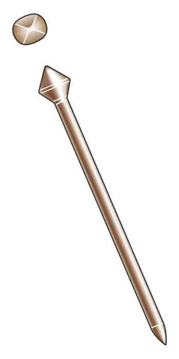 Framed Print : Illustration of hardboard nail with diamond shaped head Framed Print : Illustration of hardboard nail with diamond shaped head