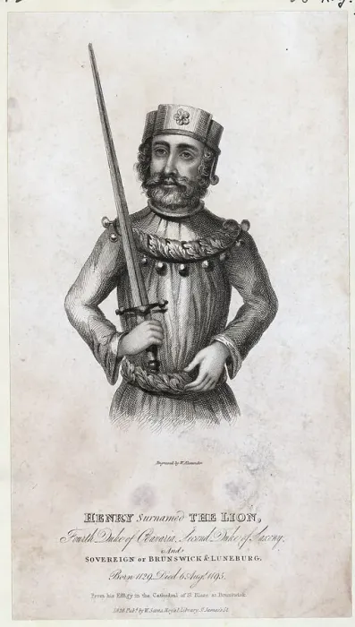 Framed Print : Illustration Of Henry The Lion W / Sword Framed Print : Illustration Of Henry The Lion W / Sword
