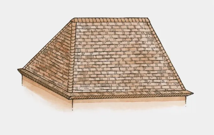 Framed Print : Illustration of hipped roof Framed Print : Illustration of hipped roof