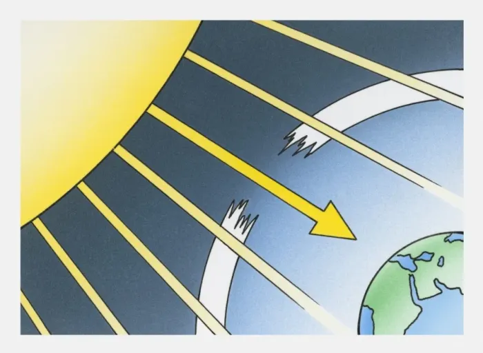 Framed Print : Illustration of hole ozone layer Framed Print : Illustration of hole ozone layer