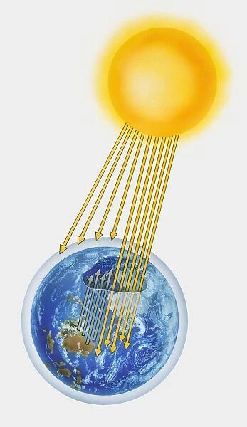 Illustration of hole in ozone layer