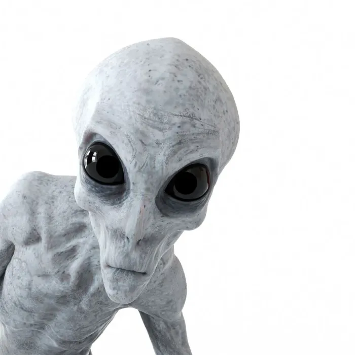 Framed Print : Illustration of a humanoid alien Framed Print : Illustration of a humanoid alien