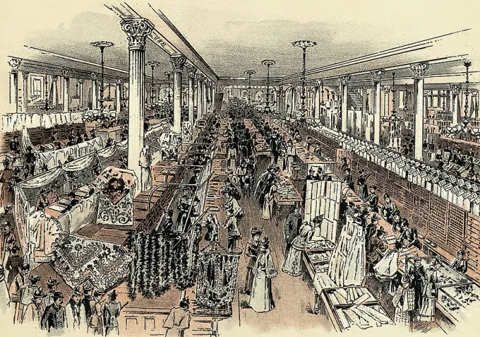 Framed Print : Illustration of the Interior of A.T. Stewart Department Store Framed Print : Illustration of the Interior of A.T. Stewart Department Store