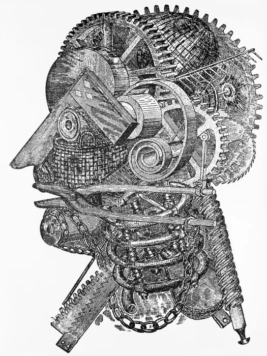Framed Print : Illustration After The Inventor's Head by William Mason Framed Print : Illustration After The Inventor's Head by William Mason