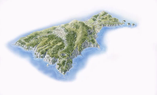 Illustration of the island of Capri