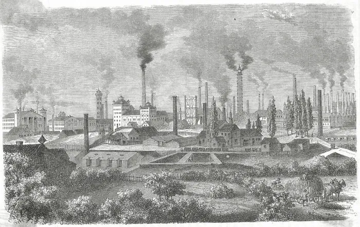 Framed Print : Illustration of Krupp Works