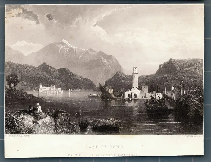 Framed Print : Illustration of Lake Como Framed Print : Illustration of Lake Como